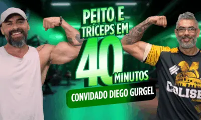 Treino de peito e tríceps em 40 minutos desafia resistência no “Fitness da Hora”
