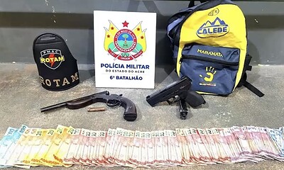 Assaltantes são presos logo após cometerem crime em Cruzeiro do Sul