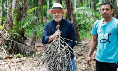 Lula visita quilombo no Pará, toma açaí e conhece robô que colhe o fruto símbolo da Amazônia