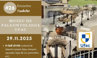 Encontro de Urban Sketchers reúne amantes do desenho no Museu de Paleontologia da Ufac