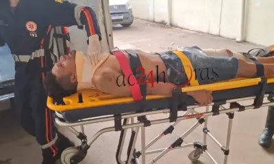 Motociclista sofre ferimento na perna após colisão em Rio Branco