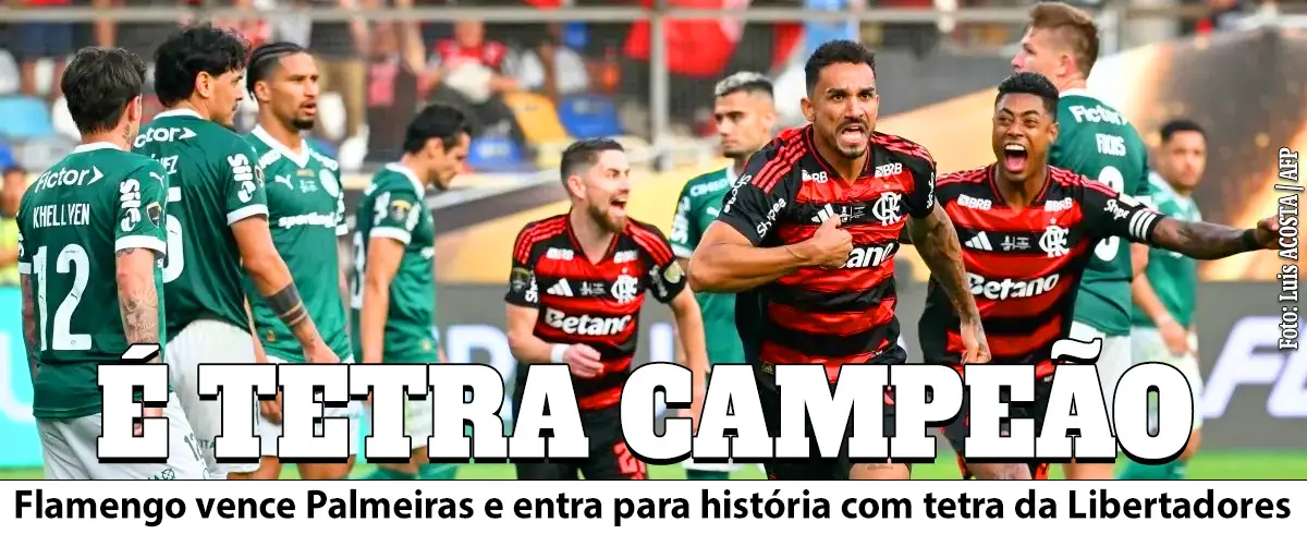 Flamengo vence Palmeiras e entra para história com tetra da Libertadores