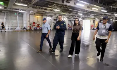 Mailza conhece o maior navio de guerra da América Latina, presente em Belém para reforço da COP30