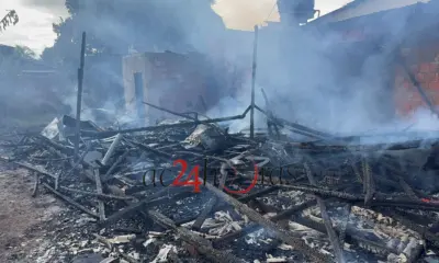 Casa é destruída por incêndio e morador fica ferido na Baixada da Sobral