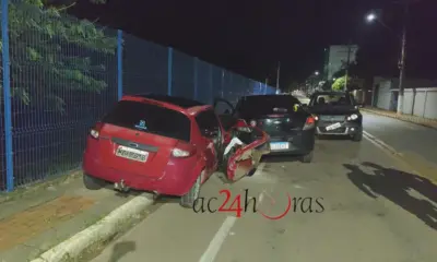 Acidente envolvendo três veículos deixa mulher ferida na Nações Unidas, em Rio Branco