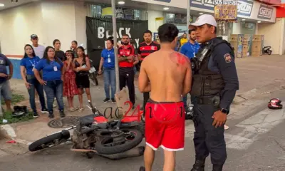 Quatro pessoas ficam feridas após colisão entre motocicletas