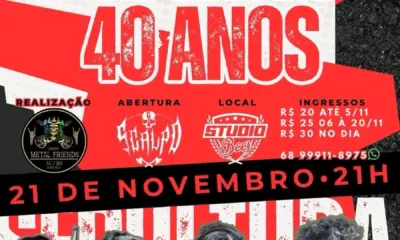 Tributo ao Sepultura será apresentado no Studio Beer, em Rio Branco