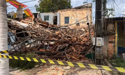 Prédio desaba no centro de Porto Velho; ninguém ficou ferido