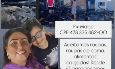 Moradores se mobilizam em campanha para ajudar família que perdeu casa em incêndio