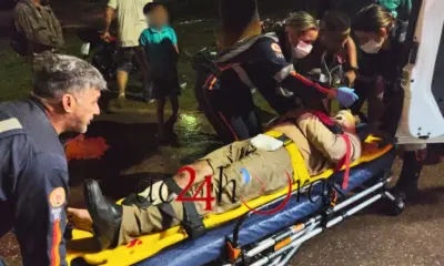 Acidente entre carro e moto deixa homem ferido em Rio Branco