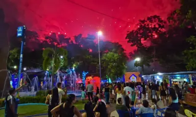 Famílias reagem ao acender das luzes de Natal em Rio Branco: “foi lindo”