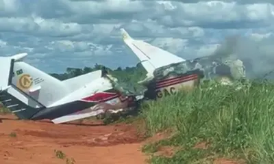 Avião de médio porte explode após pouso de emergência na divisa entre Acre e Rondônia