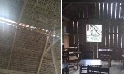 No interior do AC, escola coberta de palha faz alunos voltarem para casa em dia de chuva: “molha dentro”