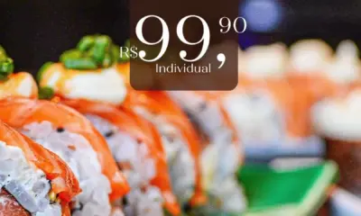 Paris Garden tem rodízio de sushi por R$99,90 aos domingos