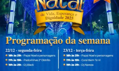 Semana natalina tem atrações culturais, musicais e presença do Papai Noel