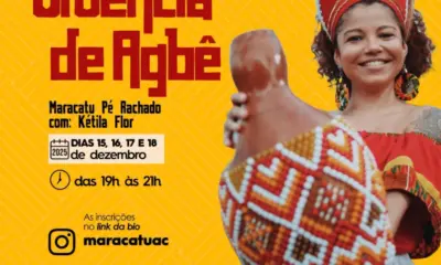 Vivência de Agbê com Kétila Flor promove encontro entre ritmo, corpo e ancestralidade