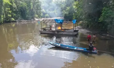 Operação flagra balsas de garimpo ilegal em área de floresta no Amapá