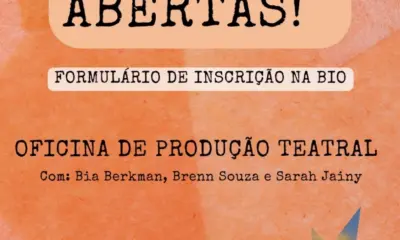 Inscrições abertas para oficina nacional de Produção Teatral