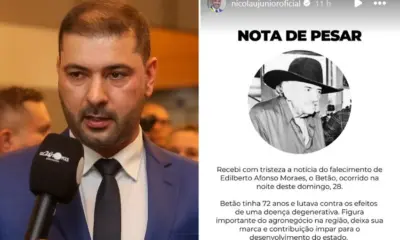 Nicolau lamenta morte de Betão: “legado de trabalho e dedicação ao Acre”