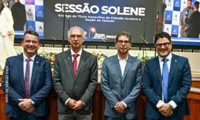 Irmãos Ricardo e Murilo Leite são homenageados com moções de aplausos na Aleac