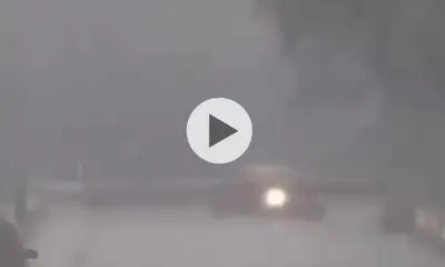 Chuva forte derruba poste e deixa moradores sem energia no bairro Placas, em Rio Branco