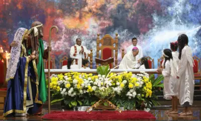 Fiéis celebram a Missa do Natal do Senhor na Catedral Nossa Senhora de Nazaré