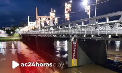 Rio Acre atinge a marca de 12,20 metros segundo a Defesa Civil Municipal