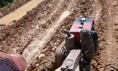 No Projeto Oriente, merenda escolar chega em trator adaptado para lama