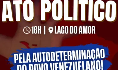 Movimentos sociais convocam ato, no Lago do Amor, em defesa da soberania da Venezuela