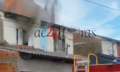 Incêndio destrói residência e danifica veículo no loteamento Andirá