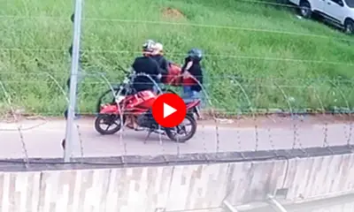Vídeo: casal em motocicleta assalta ciclista entregador no bairro Aviário