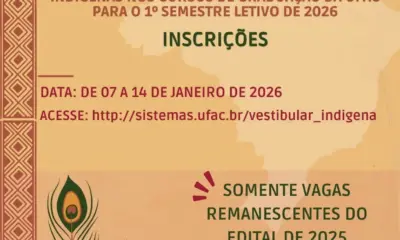 UFAC abre seleção específica para ingresso de estudantes indígenas em 2026