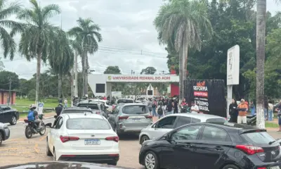 Tumulto e engarrafamento marcam acesso à Ufac antes do vestibular