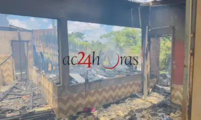 Incêndio destrói residência durante troca de botija de gás em Rio Branco