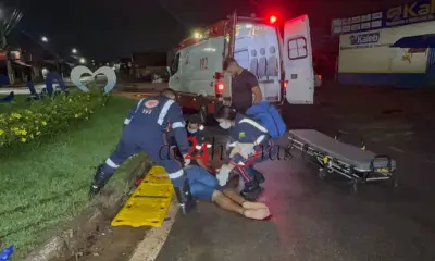 Motociclista fica gravemente ferido após acidente na Baixada da Sobral