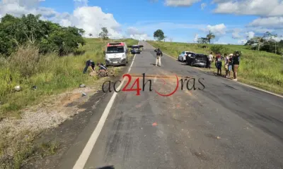 Motociclista morre após colidir com caminhão boiadeiro na Variante, em Xapuri