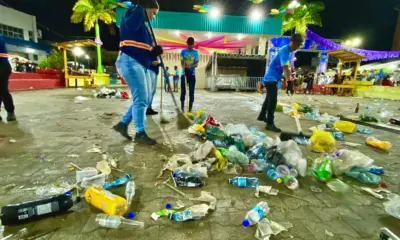Mais de 60 toneladas de lixo foram coletados do local do carnaval de Cruzeiro do Sul
