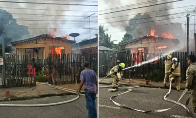 Roçador tem casa destruída pelo fogo em incêndio no Bosque