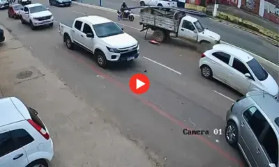Vídeo mostra acidente que deixou motociclista ferida em Rio Branco