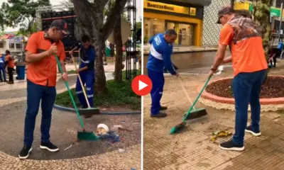 Igreja e Legendários se unem a garis e ajudam na limpeza do Centro