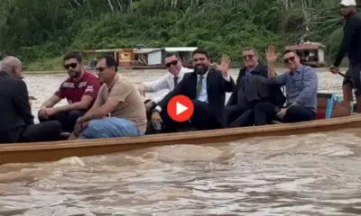 Vídeo mostra presidente do TJ em canoa rumo a município isolado do AC