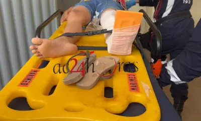 Atropelamento deixa criança de 7 anos e motociclista feridos