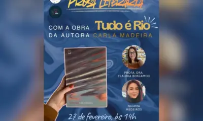 Auditório da Adufac recebe Encontro de Prosa Literária com a obra “Tudo é rio”