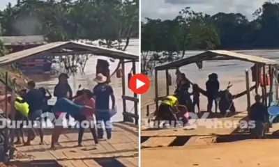 Passageiros se envolvem em confusão em balsa no Rio Juruá