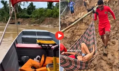 Mulher é resgatada após cair de cavalo em área de difícil acesso em Sena Madureira