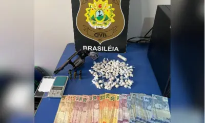 Suspeito de tortura é preso com drogas e arma durante ação da Polícia Civil em Brasiléia