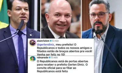 Roberto Duarte e Alan Rick convidam Gerlen Diniz para o Republicanos