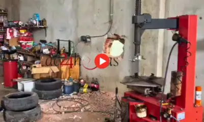 Criminosos quebram parede de farmácia e tentam arrombar caixa eletrônico