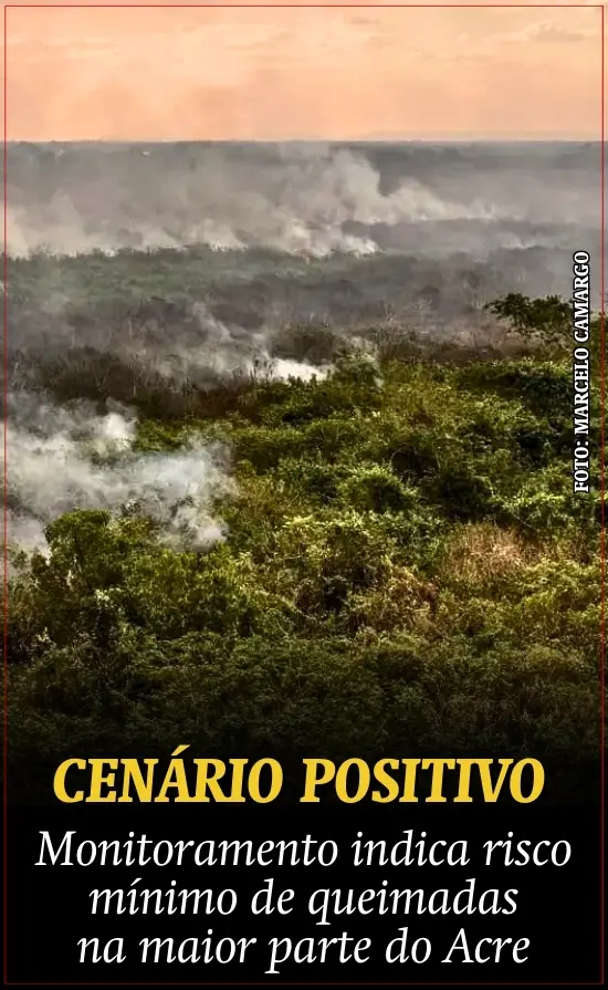 Monitoramento indica risco mínimo de queimadas na maior parte do Acre