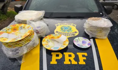 PRF apreende 15 kg de cocaína disfarçada em formato de pratos na BR-316, no Pará